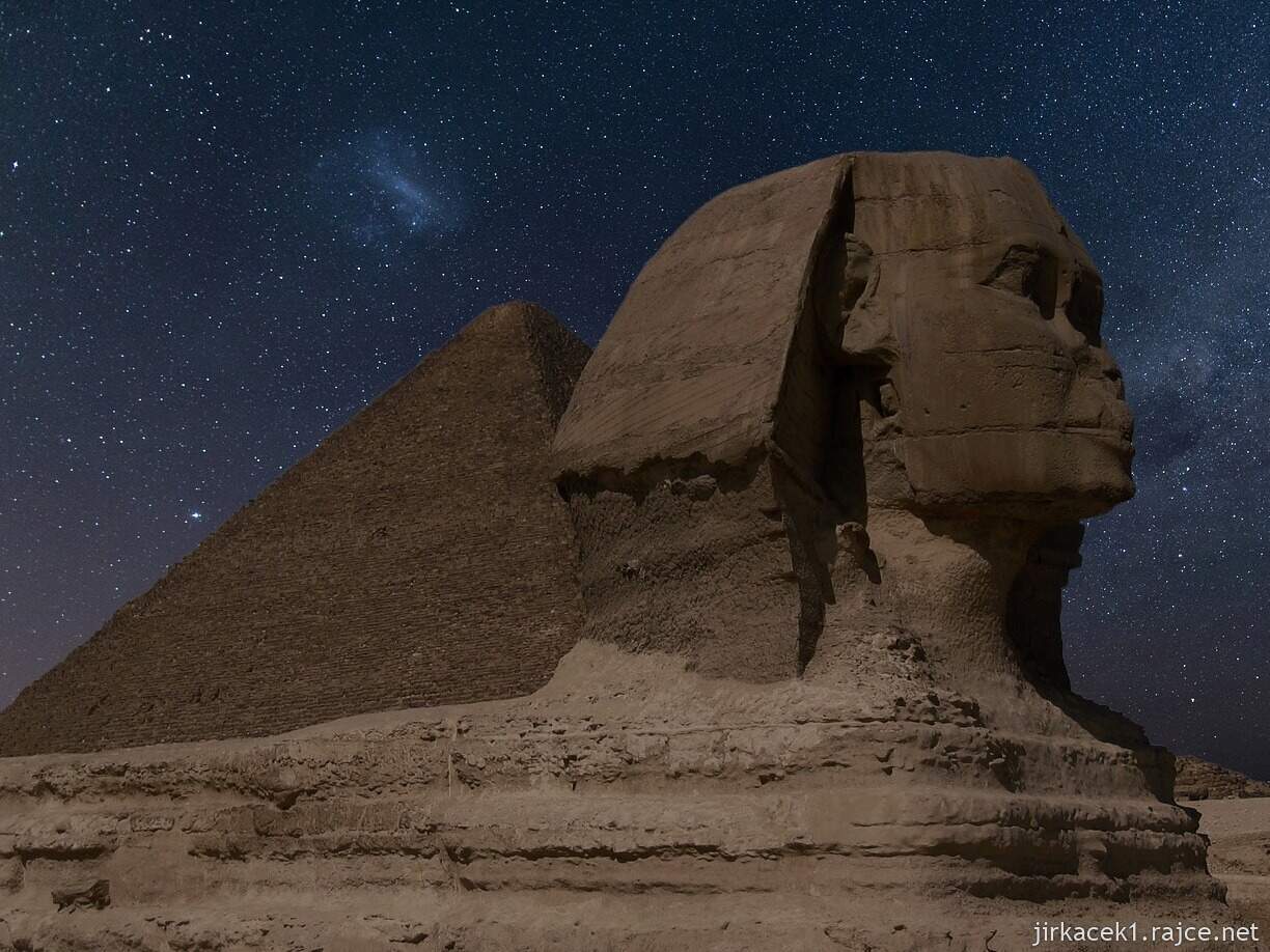 Egypt - Sfinga v noci
