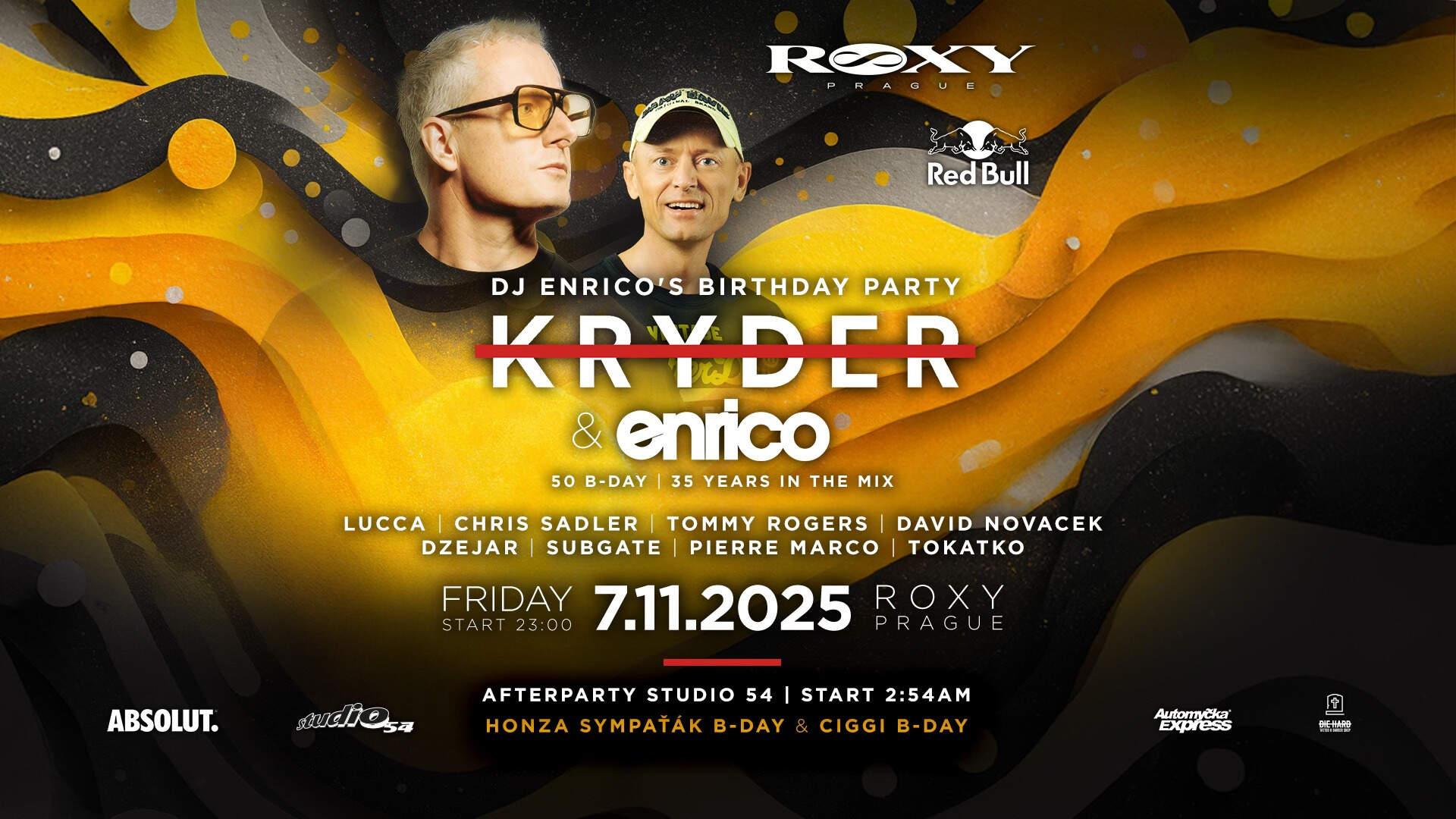 Fotogalerie — KRYDER - Enrico's 50. birthday party - Praha, Roxy - 7.11.2025 by Jamamba