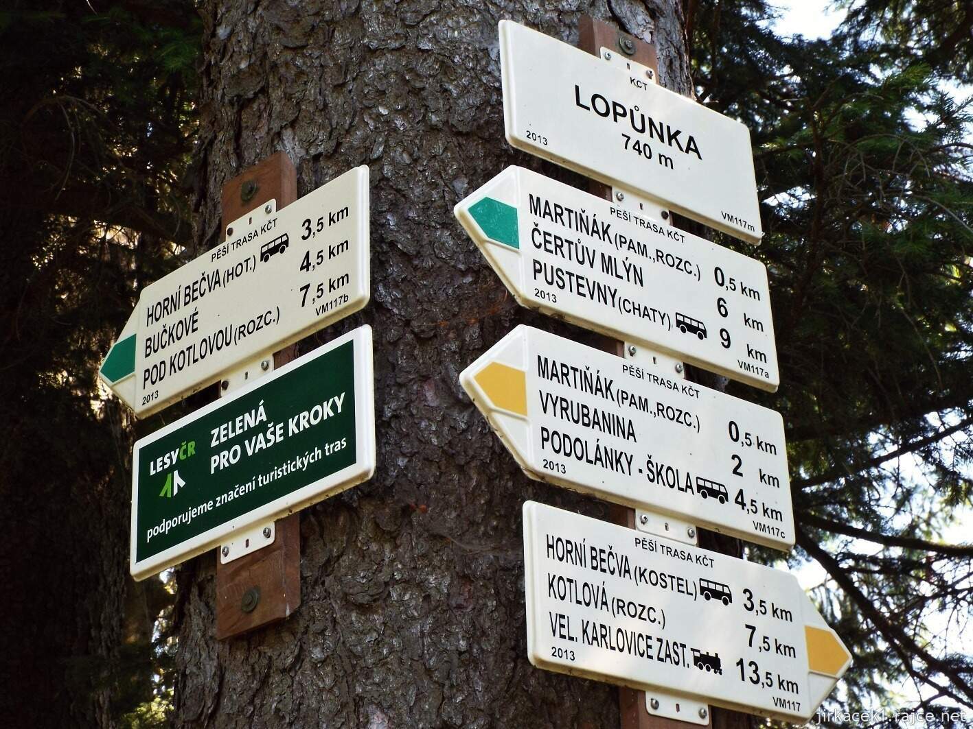 007 - Martiňák 06 - cesta na Martiňák - Lopůnka - rozcestník